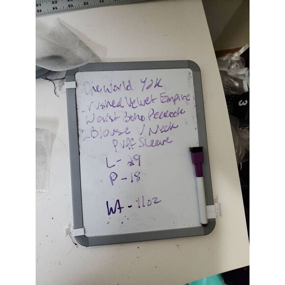 One World Y2K Velvet Empire Waist Puff Sleeve V Neck Peacock Print Tunic Top - Picture 8 of 8